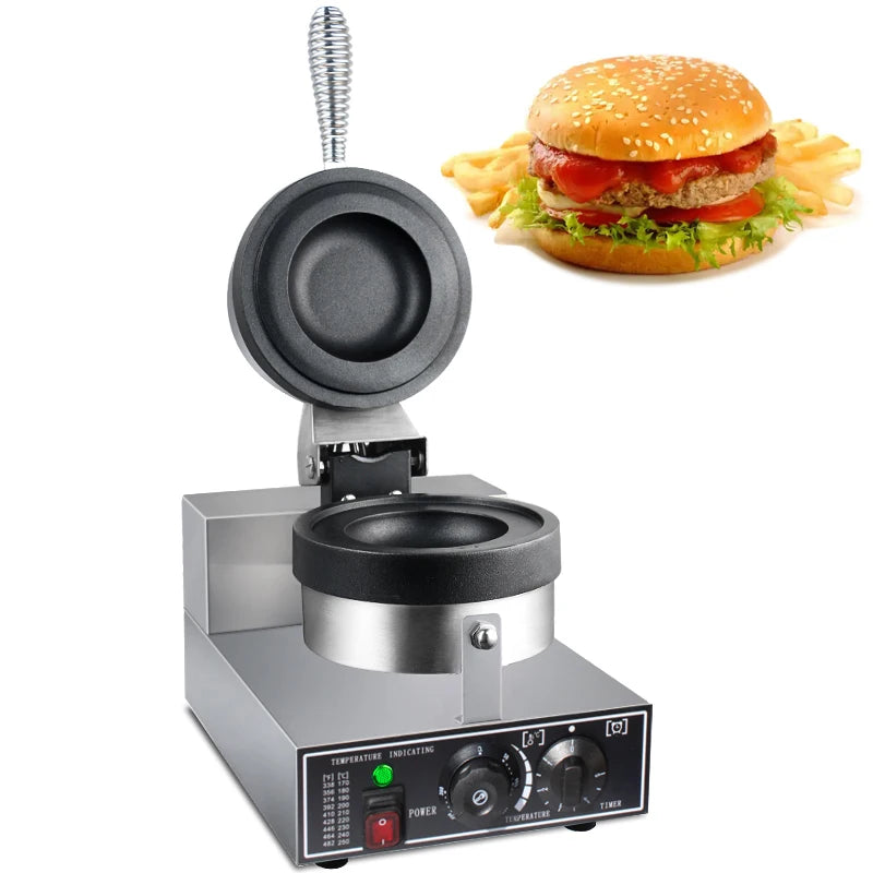 Commercial Electric UFO Burger Grill Gelato Panini Press Making Machines Burger Commercial Snacks Ice Cream Waffle Machine