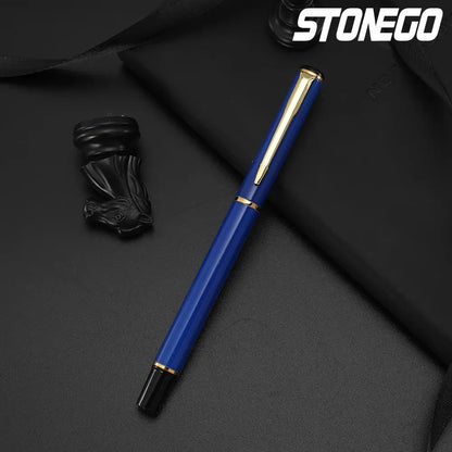 STONEGO Classic Metal Signature Pen, Retractable Roller Ball Pens Office Luxury Metal Signature Pen Fine Point (0.5mm)