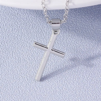 Fashion Cross Necklace for Women Men Gold Silver Color Dazzling Crystal Jesus Crucifix Necklace Christian Jewelry Wholesale