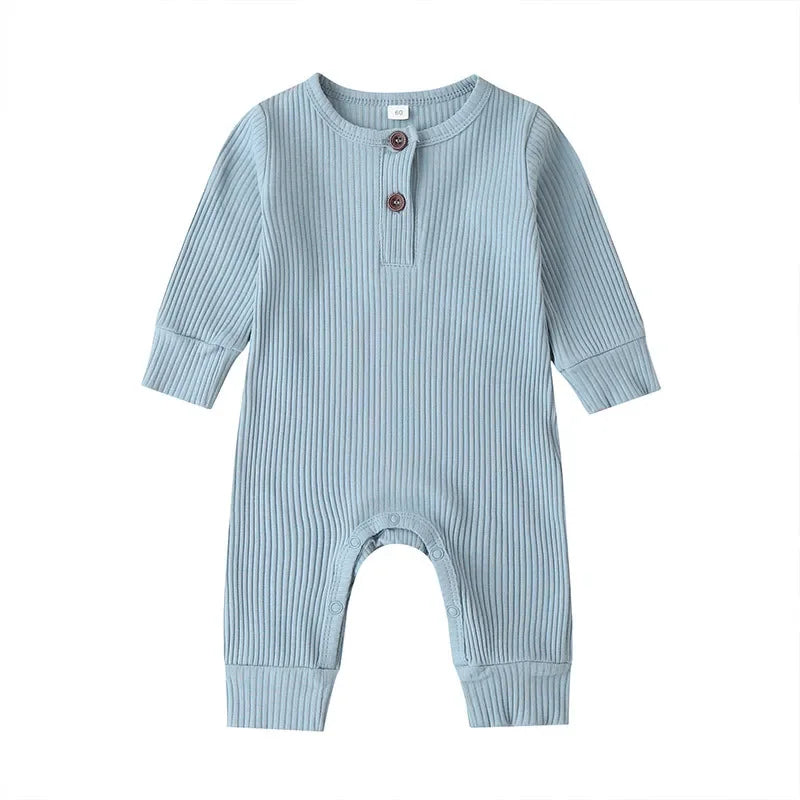 Musim Gugur Bayi Baru Lahir Bayi Lelaki Perempuan Baju Monyet Playsuit Overall Kapas Lengan Panjang Jumpsuit Bayi Pakaian Baru Lahir 