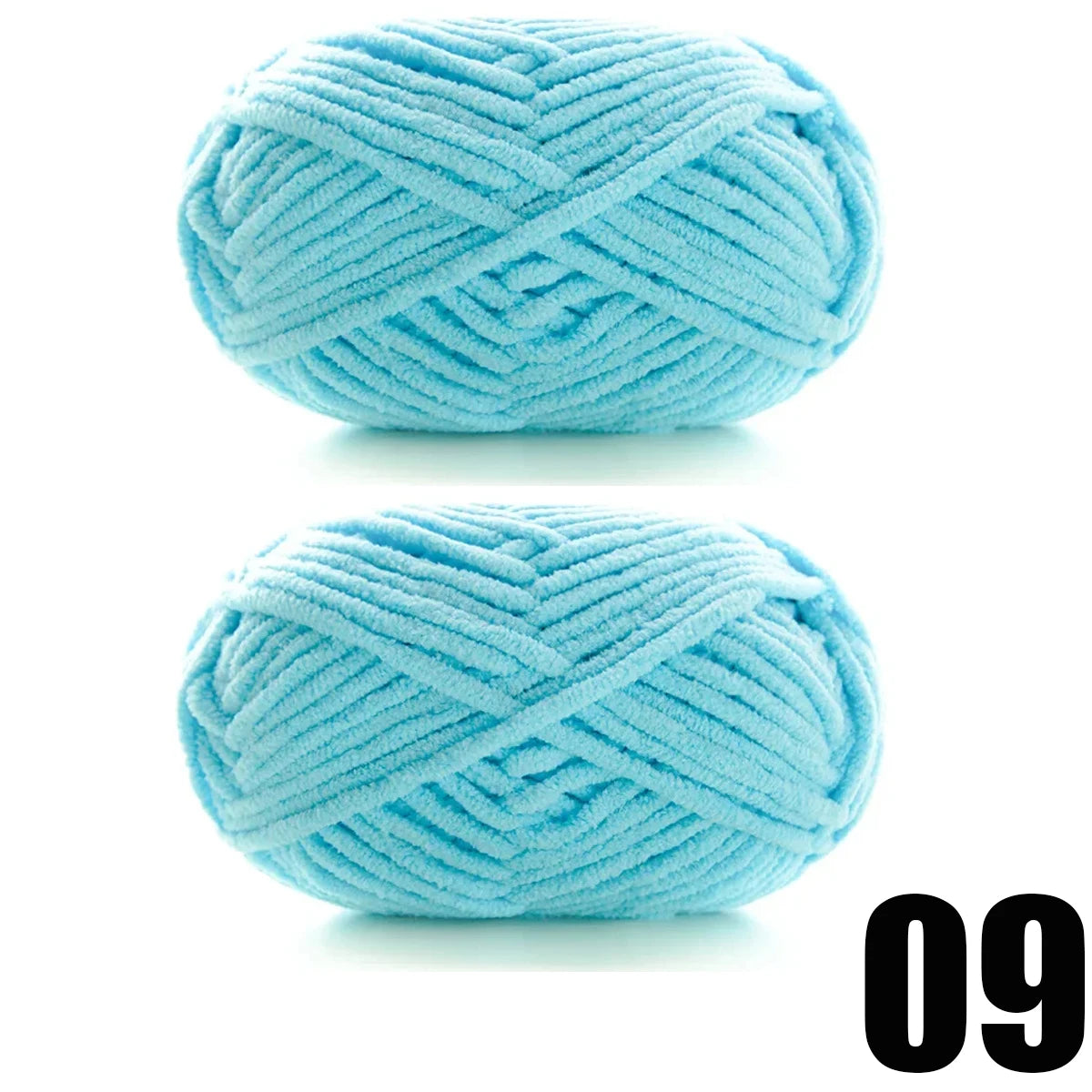 2pcsX50g Benang Baldu Tebal Buatan Tangan DIY Mengait Benang Talian Bulu Topi Selendang Benang Chenille Lembut Knit Wol 