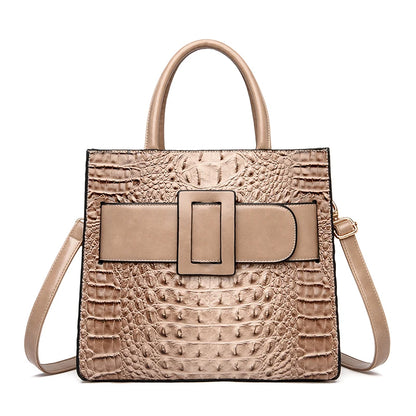 Brand Women Crocodile Handbag Luxury Belt Handbags Women Leather Shoulder Bags Designer Crossbody Bags Female Retro Tote Handbag