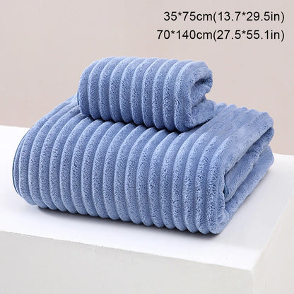 3Piece Bath Towels Set wrap edge thickened coral velvet candy bar bath towel Face Towels Set adult home pool beach seaside