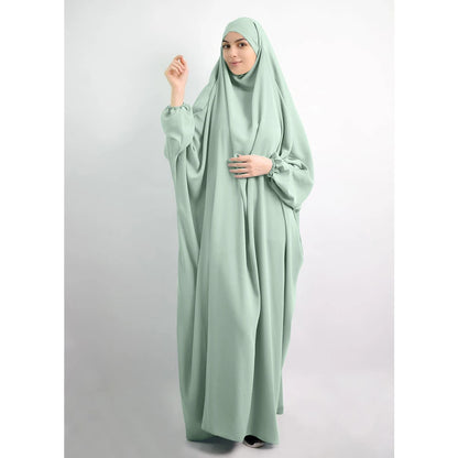 Eid Hooded Muslim Women Hijab Dress Prayer Garment Full Cover Ramadan Gown Islamic Clothes Niqab