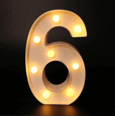 Decorative Name Letters Alphabet Letter LED Lights Luminous Number Lamp Night Light Wedding Birthday Christmas Party Decor Home