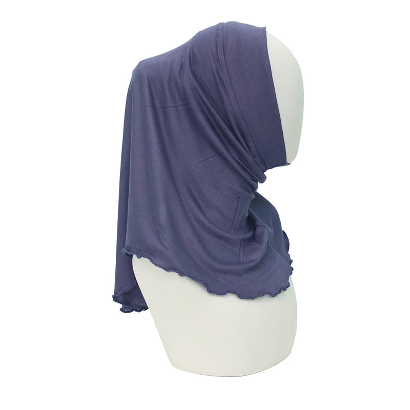 Modal Instant Hijabs for Woman Muslim Islam Turban Solid Mini Style Scarf Amira Soft Plain Colors Ready to Wear Hijab Undercaps