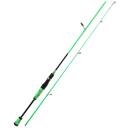 1.8m Fishing Pole 2 Sections Carbon Fiber Casting and Spinning Rods  SuperPolymer Handle Fishing Rod for Bass Fishing