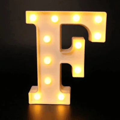 Decorative Name Letters Alphabet Letter LED Lights Luminous Number Lamp Night Light Wedding Birthday Christmas Party Decor Home