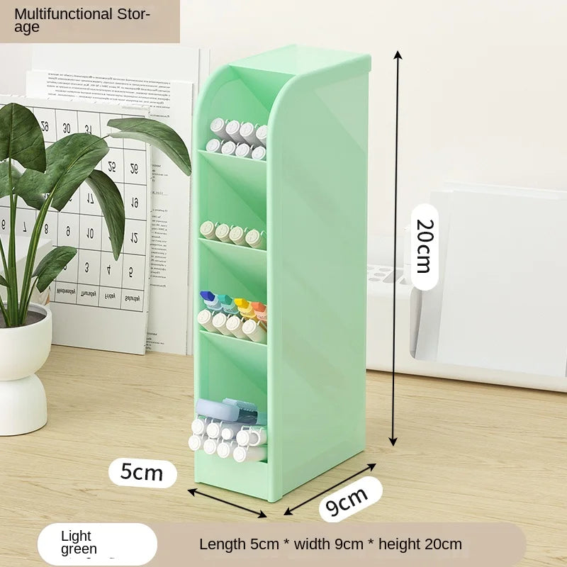 Pen Organizer Desk Organization Cute Desk Pencil Markers Cup Holder Storage Box Set Multi-Functional Stationary for Home Office