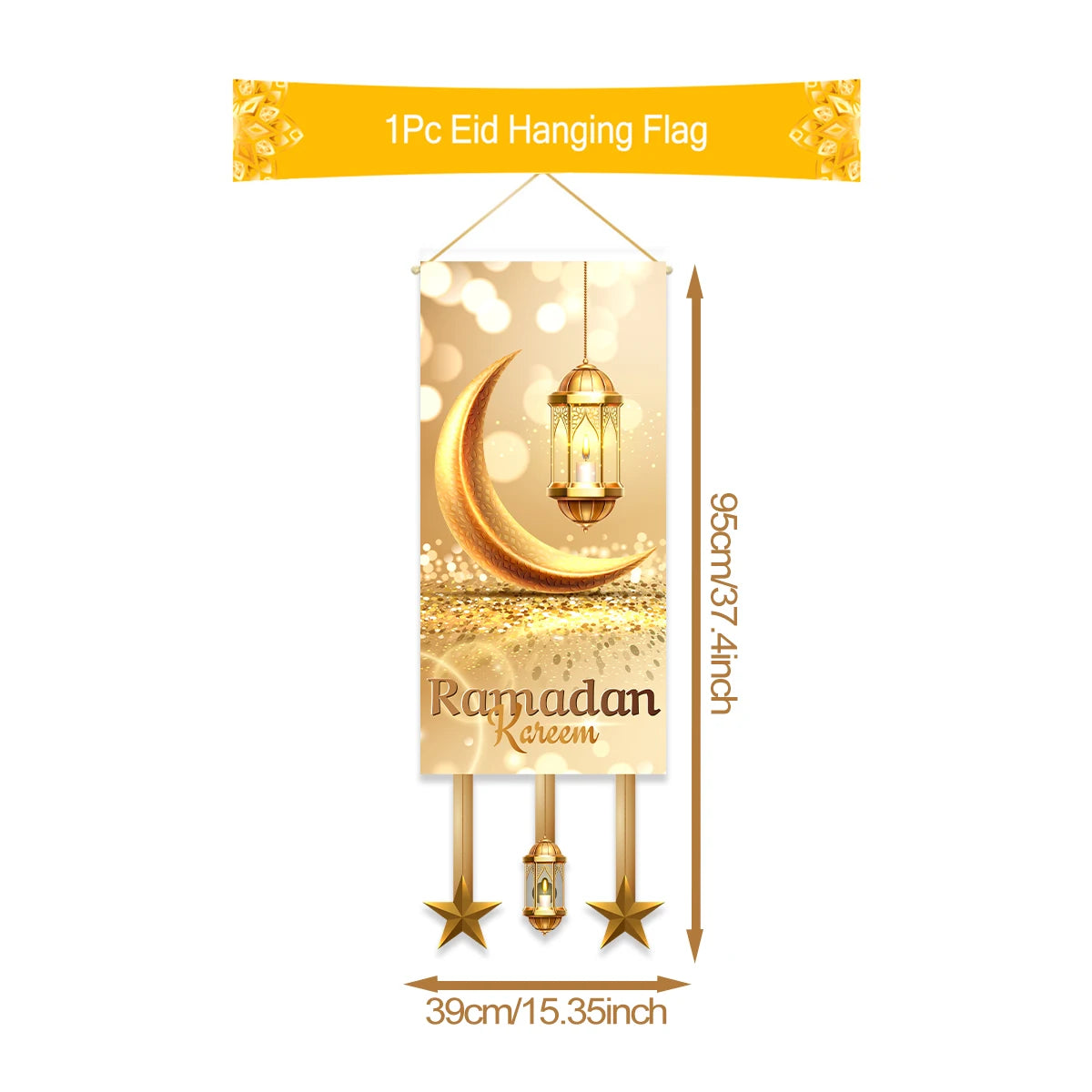 Eid Mubarak Hanging Flag Ramadan Kareem Banner Ramadan Decoration For Home Islamic Muslim Party Decoration Eid Al Adha Gifts