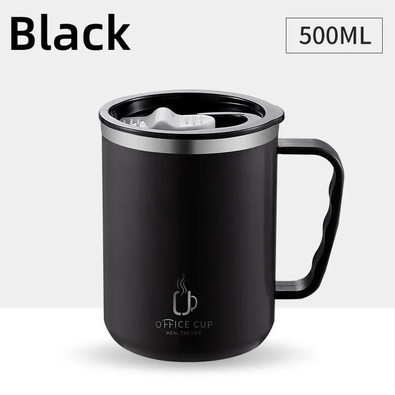 Thermal Coffee Cup to Carry 500ml Thermos Coffee with Straw Stainless Steel Mug with Lid Bottle for Coffee Mugs Thermal Mug