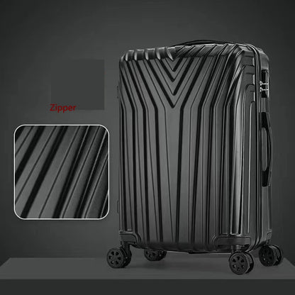 Travel suitcase with spinner wheels Women trolley luggage set 20 inch carry on suitcase 29''high-capacity zip aluminium frame