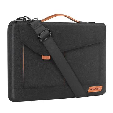 DOMISO 14 15.6 17 Inch Laptop Sleeve Bag Water Resistant Business Briefcase Carrying Shoulder Bag