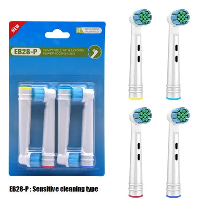 4 PCS Whitening Electric Toothbrush Replacement Brush Heads Refill For Oral B Toothbrush Heads Nozzles Oral Clean Care