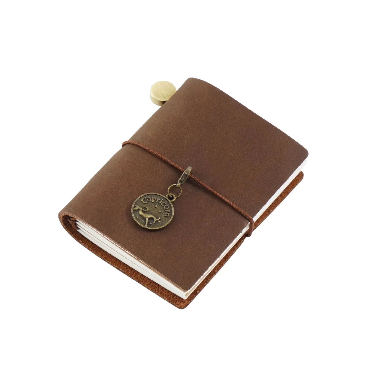 128 Page Vintage Notebook Mini Loose-leaf Notebook Leather Pocket Planner Notebooks for Students Diary Stationery