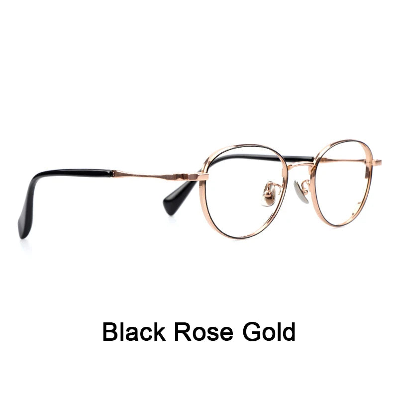 2024 New Ultra-Light Pure Titanium Frames Men Wide Rimmed Eyeglasses Frames Women Oval Glasses Small Face Spectacles