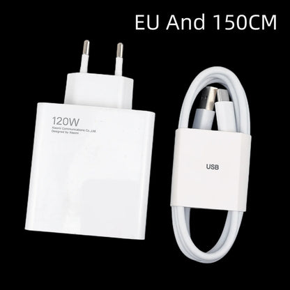 Poco F4 Gt Charger Original XiaoMi 120W Turbo Fast EU US Charging Power Supply Adapter For RedMi Note 13 12 11T Pro Mi 13 Ultra