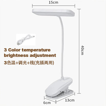 LED Desk Lamp Stepless Dimmable Night Light USB Rechargeable Eye Protection Foldable Table Lamp For Bedroom Bedside Desk