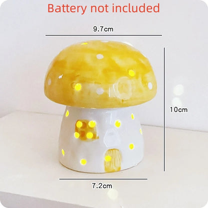 Cute Ceramic Cartoon Mushroom Home Decoration Accessories Bedside Decor Home Decor Children Girls Send Girlfriend Birthday Gift