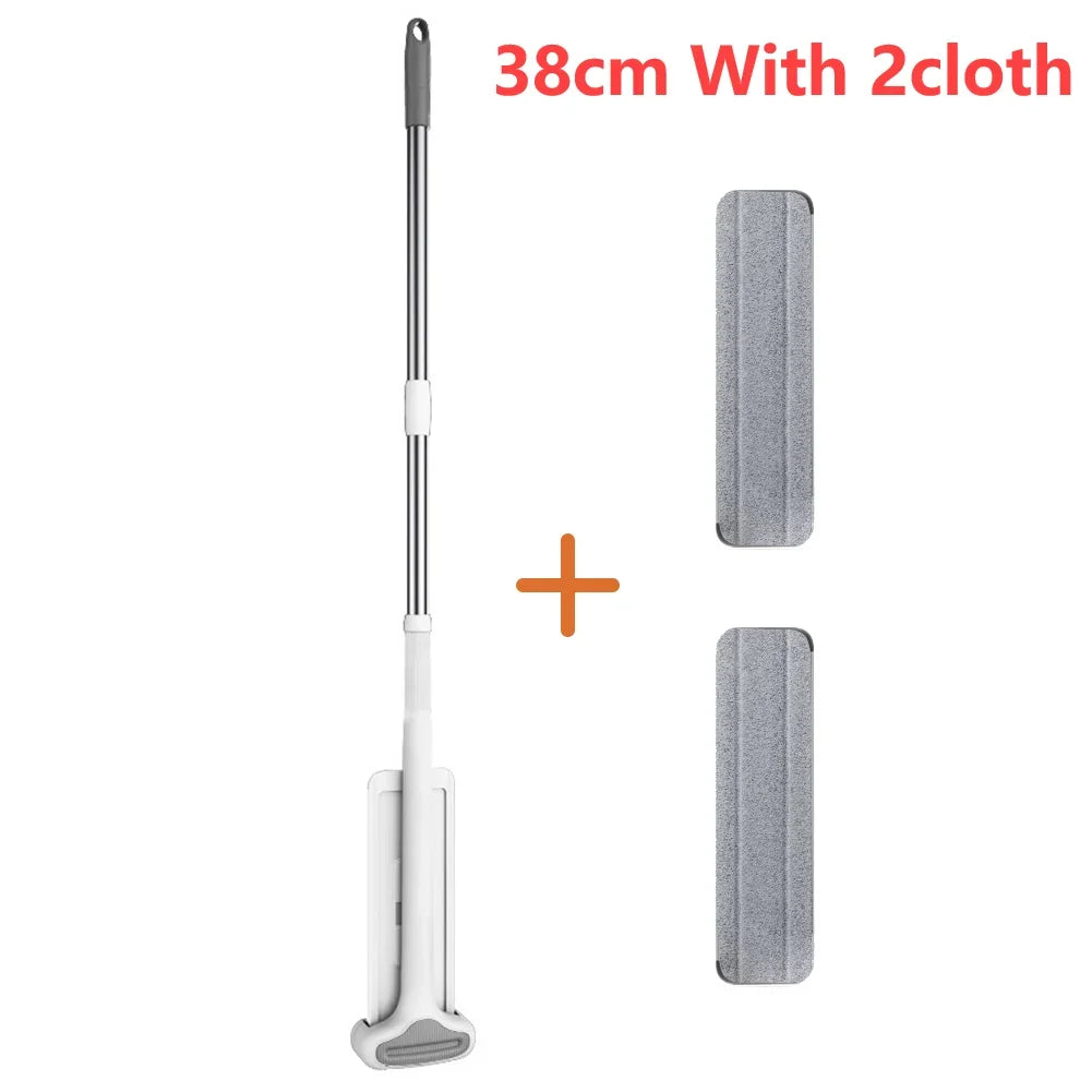 Large Flat Mop With Telescopic Long Handle Telescopic Long Handle Washing Free Lazy Mops Dust Dry Wet Mops For Cleaning Floors