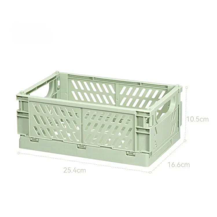 Plastic Foldable Storage Crate Folding Box Basket Stackable Cute Makeup Jewellery Toys Boxes for Storage Box Organizer Portable