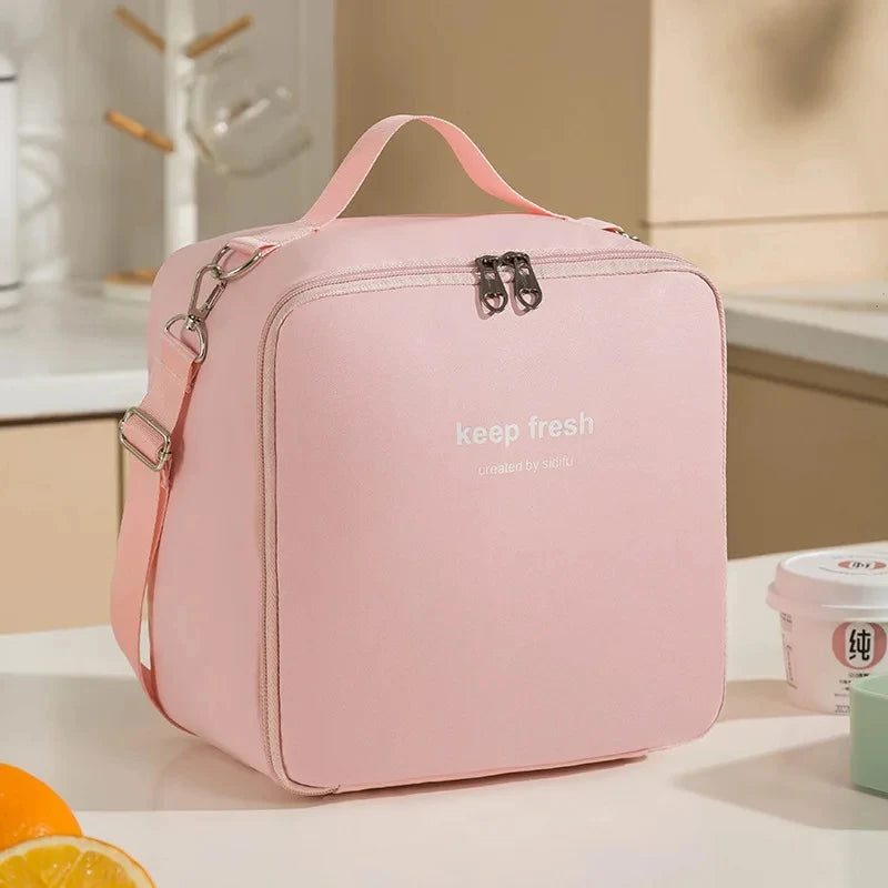 Beg Bento satu bahu Beg Kotak Makan Tengahari Pelajar Beg Makan Tengahari Mudah Alih Pekerja Pejabat Membawa Beg Makan Tengahari Beg Penebat Terma