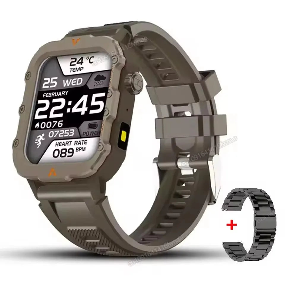 2025 New Men Sports Smart Watch 1.71 Screen Blood Oxygen Bluetooth Talking Watch Multi Sport LED Flashlight Outdoor Smart Watch