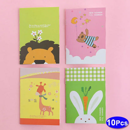 10Sets Retro Small Notebooks Kawaii A7 Blank Mini Cute Planner Diary Note Notepad Aesthetic Journal Kids Stationery Agenda Thing