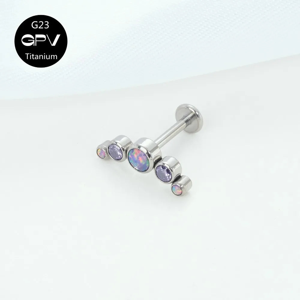 G23 Titanium Telinga Stud Zirkon Opal Tindik Barang Kemas Dalam 25 Warna Pilihan Wanita Bar Parti Fesyen Telinga Rawan Stud 