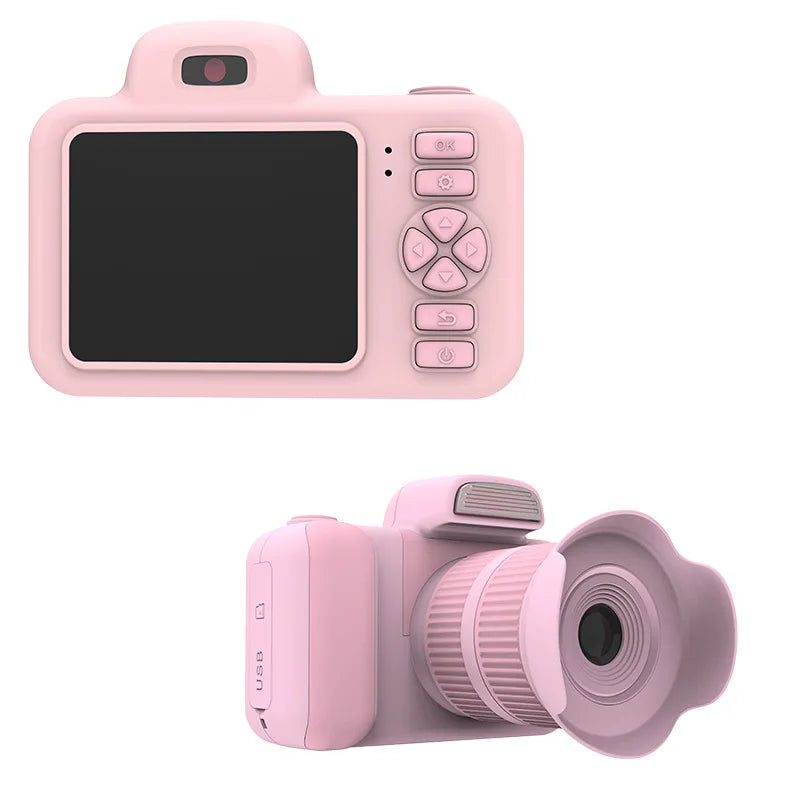 Long Lens Zoom Kids Digital Camera Toys 1080P Photo Video Camera Flash 2.0 inch Screen Birthday Festvial Gifts Mini Child Camera