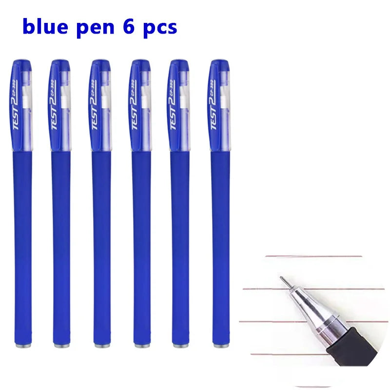 0.5mm Gel Pens Set Black Blue Red Refills Ballpoint Pens Bullet Tip School & Office Supplies Stationery Kawaii Accessories