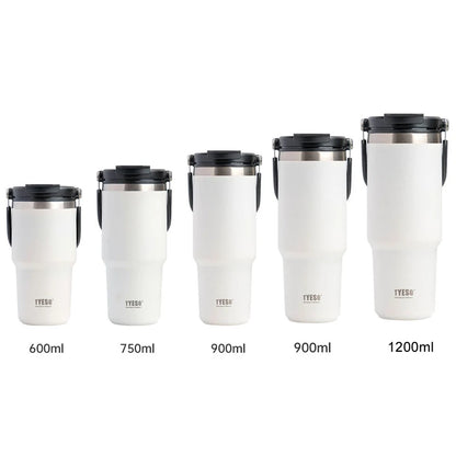 Tyeso 1200ML Tumbler Cawan Kopi Keluli Tahan Karat Vakum Penebat Terma Beg Ais Penyimpanan Sejuk Kelalang Kapasiti Besar 20 30 40 oz 