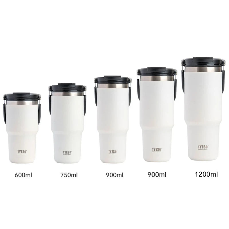 Tyeso 1200ML Tumbler Cawan Kopi Keluli Tahan Karat Vakum Penebat Terma Beg Ais Penyimpanan Sejuk Kelalang Kapasiti Besar 20 30 40 oz 