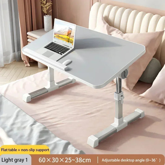 Foldable Lift Laptop Desk for Bed Adjustable Stand Portable Lap Table Breakfast Tray Desk with Drawer for Eating Working Gaming