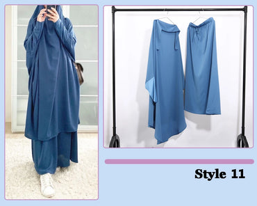 Women Hooded Muslim Hijab Dress Eid Prayer Garment Jilbab Abaya Long Khimar Full Cover Ramadan Gown Abayas Islamic Clothing