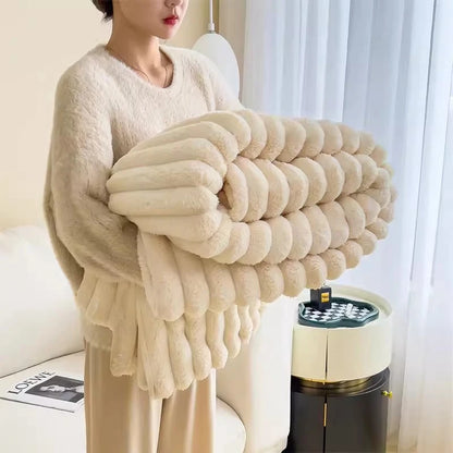 Soft Blanket Winter Warm Bedspread on The Bed Office Thicken Blankets INS Solid Color Sofa Cover Plaid Bedroom Decoration 담요