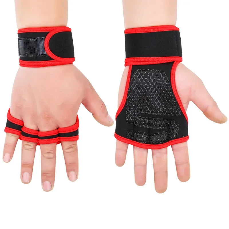 Weightlifting Gloves for Men Women Training Sport Gloves Body Building Gym Half Finger Non-Slip Hand Wrist Palm Protector Gloves