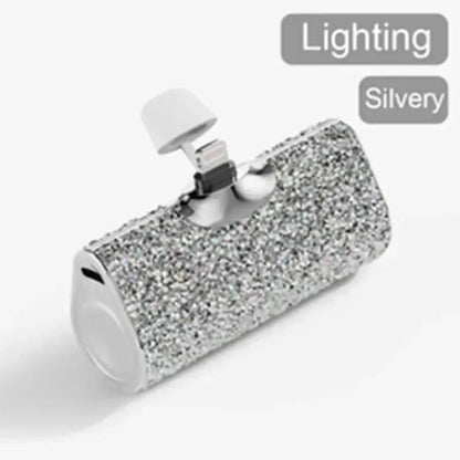 Power Bank Shiny Diamond Fashion High Quality  5000mAh Portable Charger Mobile Power Bank Power Banks Fast Charging