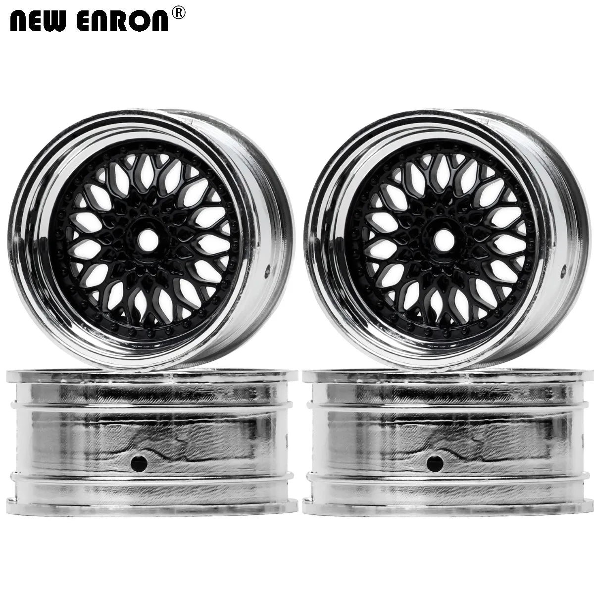 ENRON BARU 1.9" Plastik 4PCS On-Road Drift 3mm/6mm/9mm Offset Wheel Hub Rim untuk Kereta RC 1/10 Traxxas HPI Kyosho RedCat Sakura HSP 