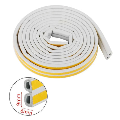 10M/20M Door Window Weather Strip DIEP Self Adhesive Sealing Strip Rubber Seal Foam Tape Dustproof Soundproof Insulation Strip