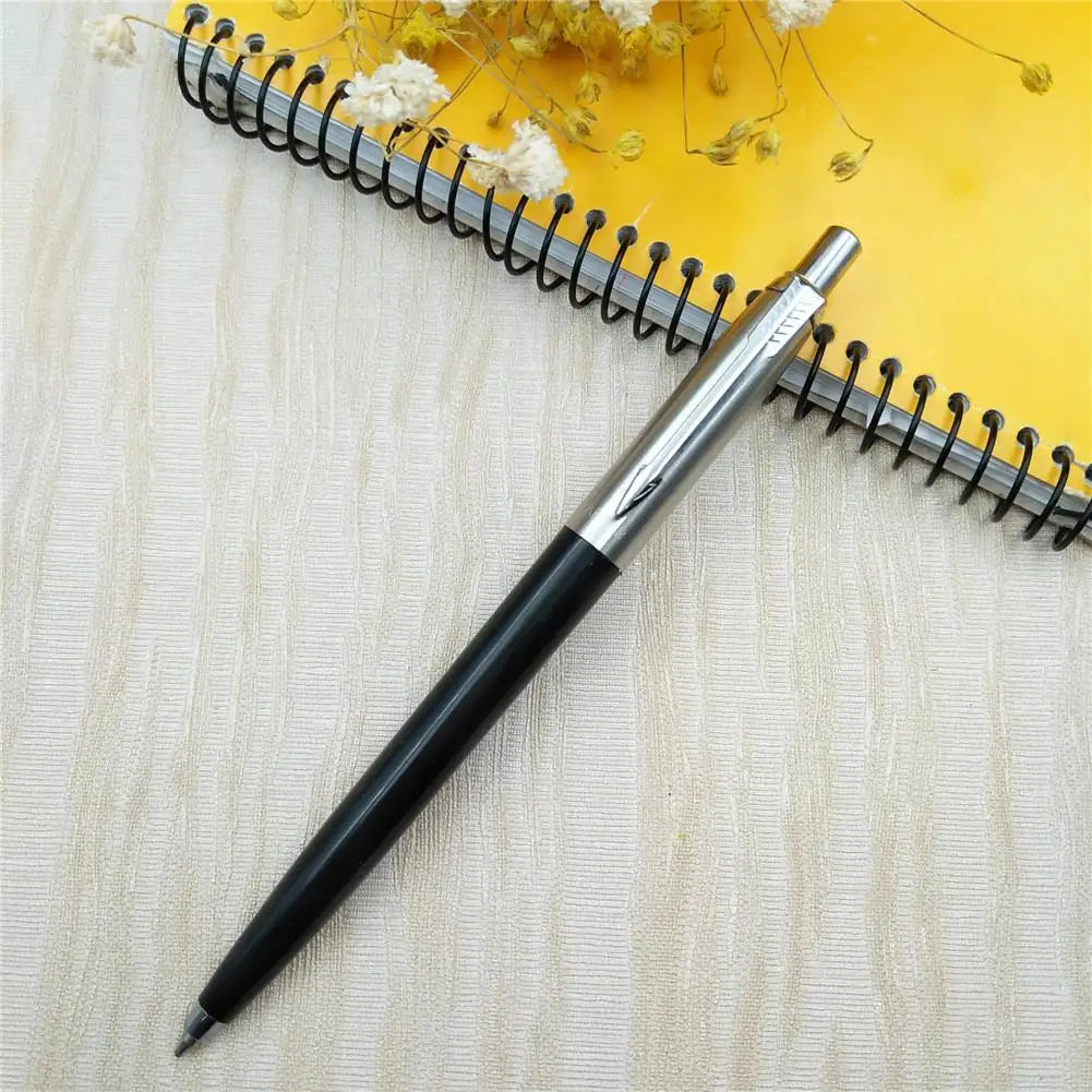 1Pcs Metal Ballpoint Pen Press Style Commercial Gift Pens For School Office Core Automatic Ball Pen