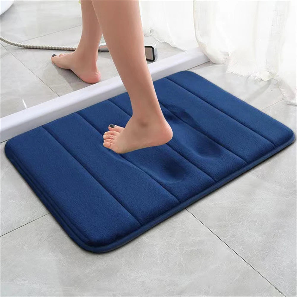 Super Absorbent Bath Mat Non Slip Rugs Bathroom Carpets Soft Memory Foam Floor Mat Bedroom Toilet Floor Shower Rug Home Decor