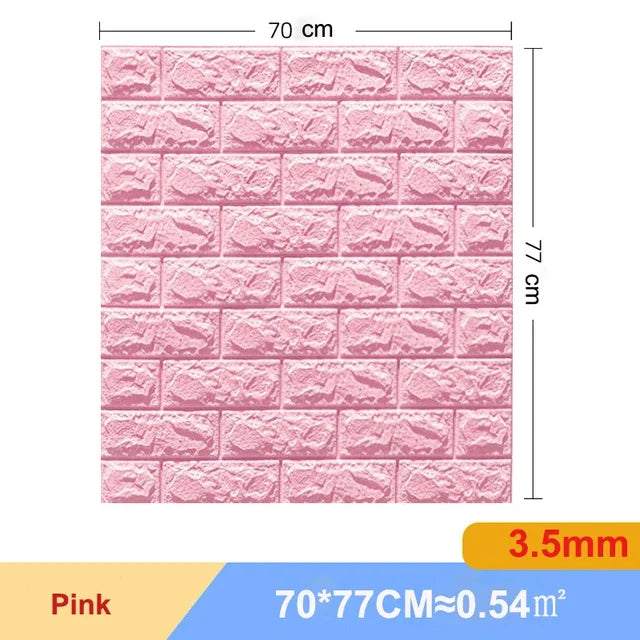 1/5/10Pcs 70*77cm Self-adhesive 3D Retro WallPaper Crash Sponge Imitation Brick  Wall Sticker for Home DIY Wall Decor Backdrop