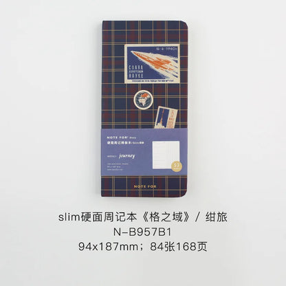 Hardfaced Weekly Notebook English Checked Student Hand Ledger Notebook  Korean Stationery  Notebook