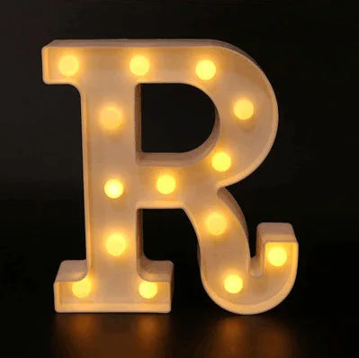 Decorative Name Letters Alphabet Letter LED Lights Luminous Number Lamp Night Light Wedding Birthday Christmas Party Decor Home