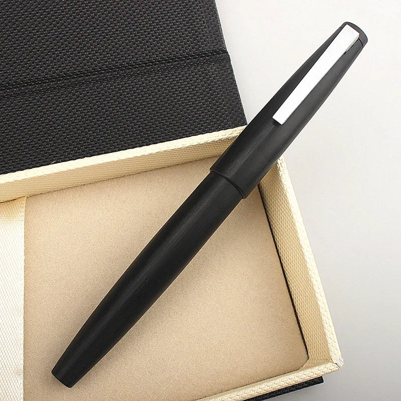 Jinhao 80 Series Fiber Black Fountain Pen Rekaan Elegan Nib Ekstra Halus untuk Menulis Signature Office School F7124 