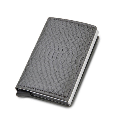 Crocodile Pattern Rfid Card Holder Men Wallets Smart Money Bag Male Purse Small Thin Mini Slim Bifold Wallets Short Black Wallet