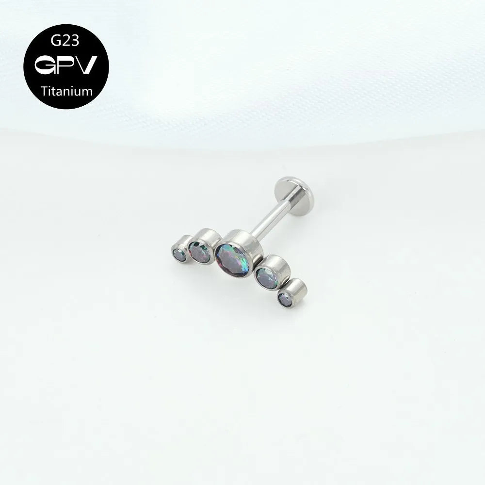 G23 Titanium Telinga Stud Zirkon Opal Tindik Barang Kemas Dalam 25 Warna Pilihan Wanita Bar Parti Fesyen Telinga Rawan Stud 