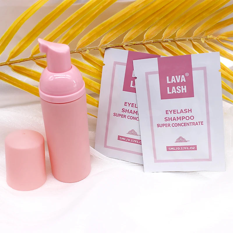 Syampu Bulu Mata LAVA LASH 5ml Pembersih Buih Pekat Pembersih Sambungan Bulu Mata Individu Pembersih Bulu Mata Detergen Mousse 