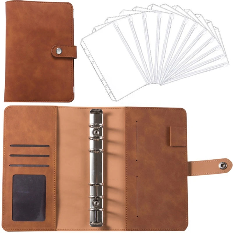 6 Cincin DIY Pengikat Notebook Cover Personal Leather Notepad Cover Diari Agenda Planner Kertas Penutup Bekalan Alat Tulis Sekolah 